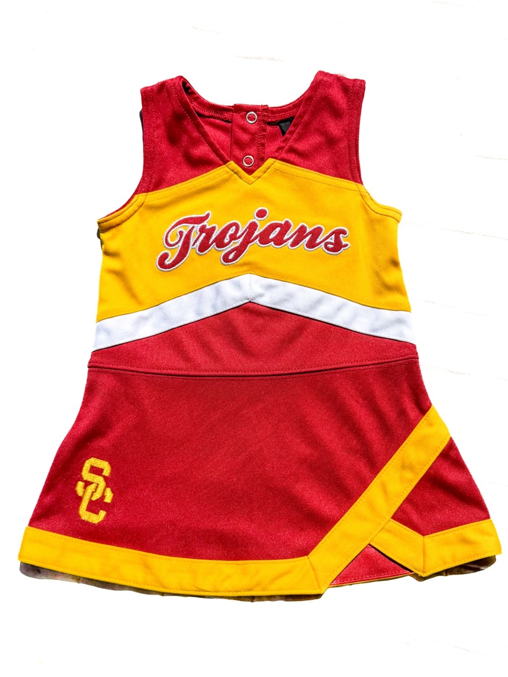 Baby Girls 12 mo Red Cardinal Trojans Cheer Dress Cheerleader Football Sports